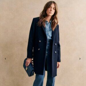 Sezane Johnson Coat Marine - Size 38
